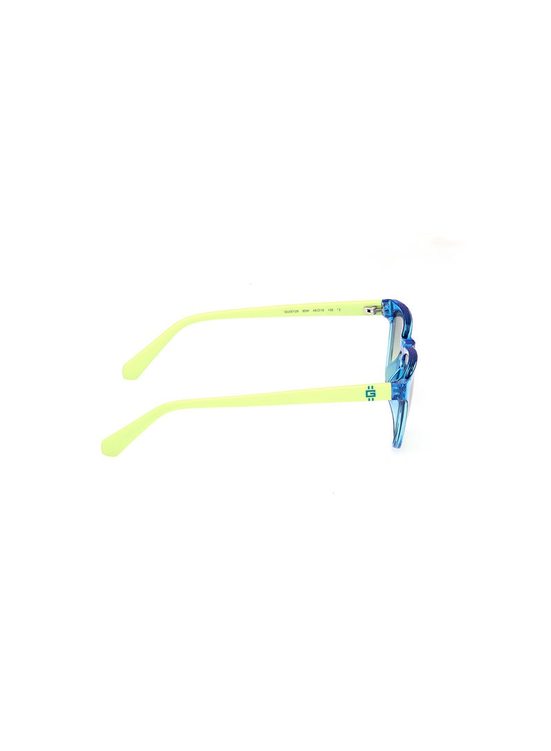 Boys UV Protection Square Shape Sunglasses - GU0012990W49 - Lens Size: 49 Mm - Shiny Blue