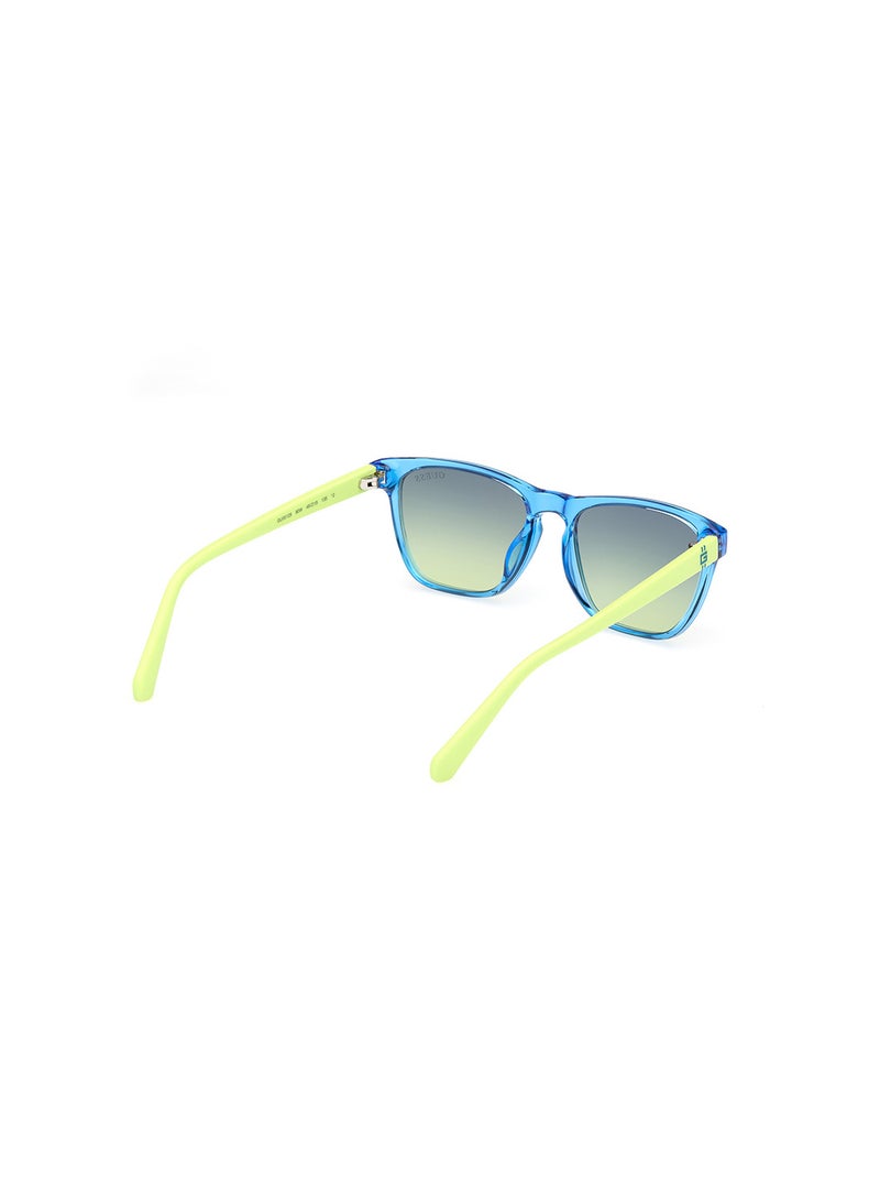 Boys UV Protection Square Shape Sunglasses - GU0012990W49 - Lens Size: 49 Mm - Shiny Blue