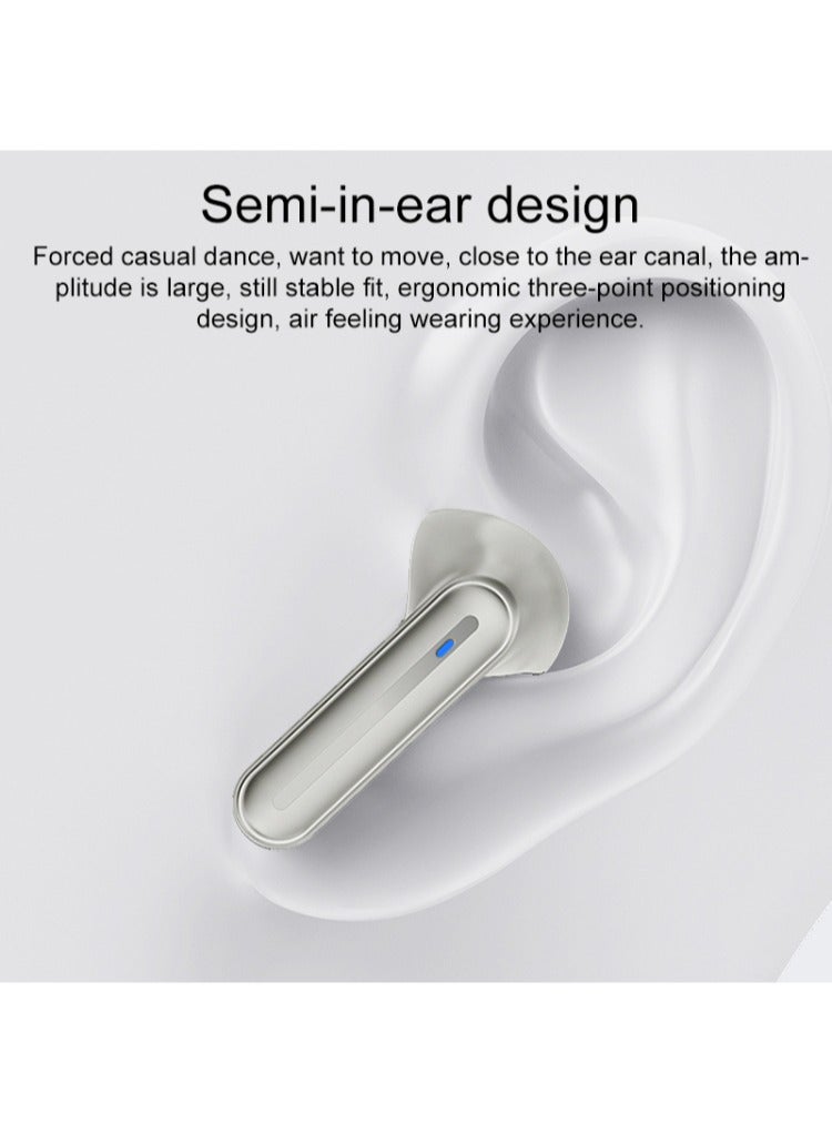 Yesido TWS19 EARBUDS Bluetooth 5.3 LED Digital Display ENC Noise Reduction Bluetooth Earphone - White