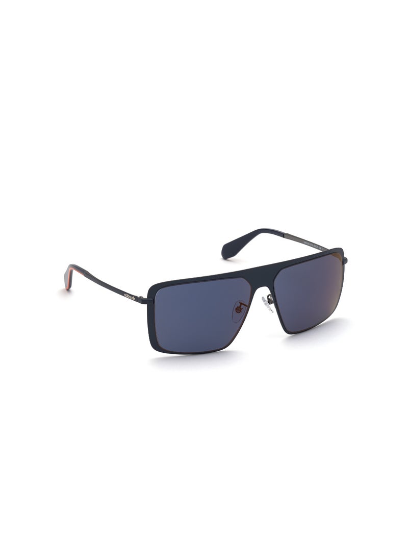 Men's Mirrored Navigator Shape Metal Sunglasses OR003691X60 - Lens Size: 60 Mm - Matte Blue