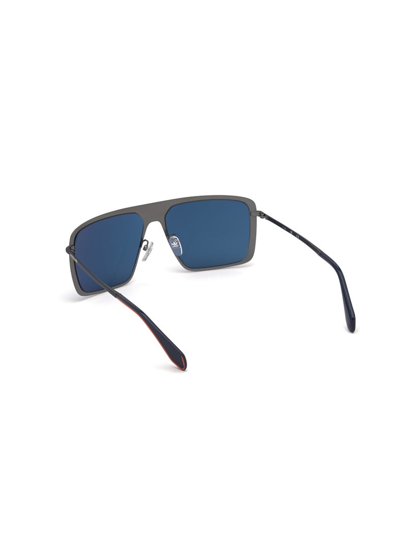 Men's Mirrored Navigator Shape Metal Sunglasses OR003691X60 - Lens Size: 60 Mm - Matte Blue