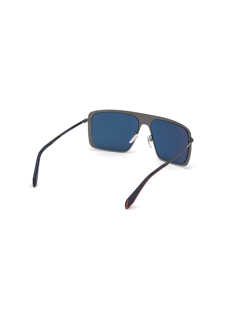 Men's Mirrored Navigator Shape Metal Sunglasses OR003691X60 - Lens Size: 60 Mm - Matte Blue