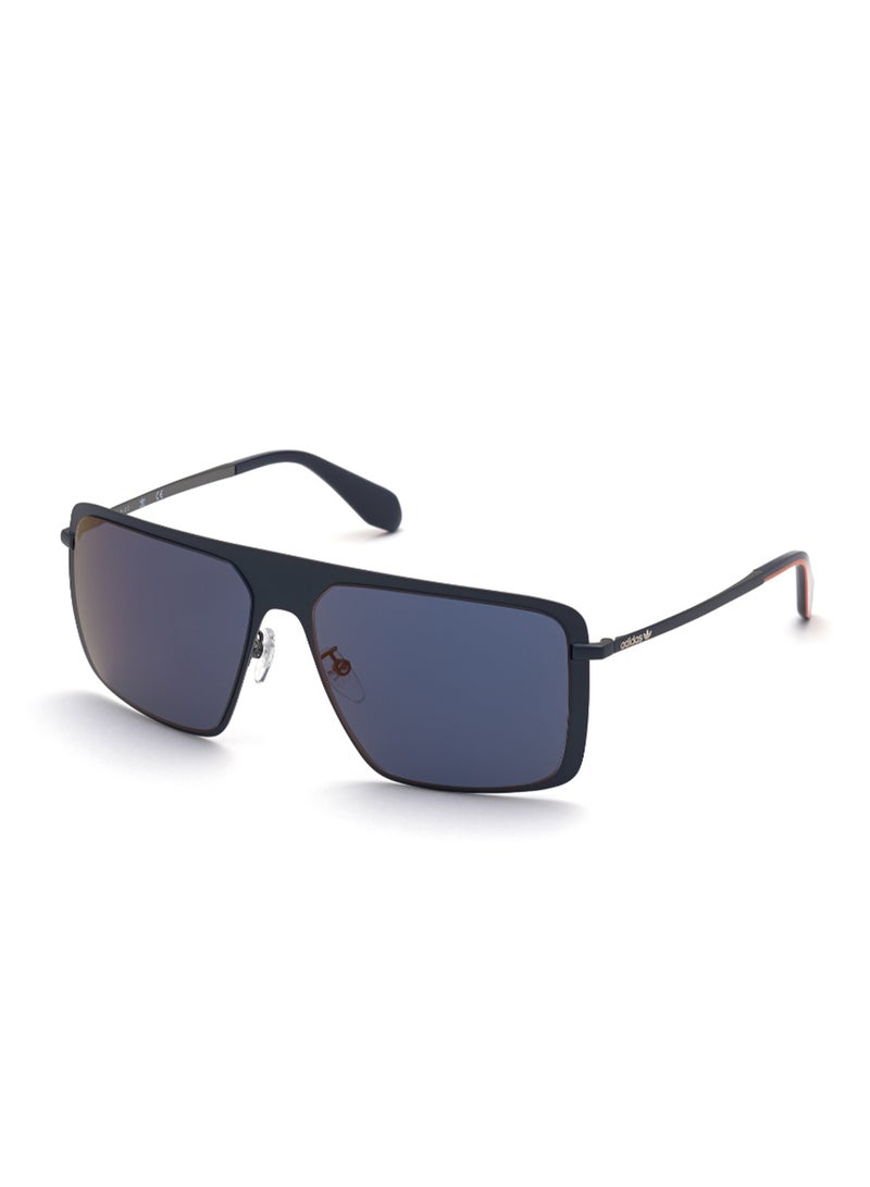 Men's Mirrored Navigator Shape Metal Sunglasses OR003691X60 - Lens Size: 60 Mm - Matte Blue