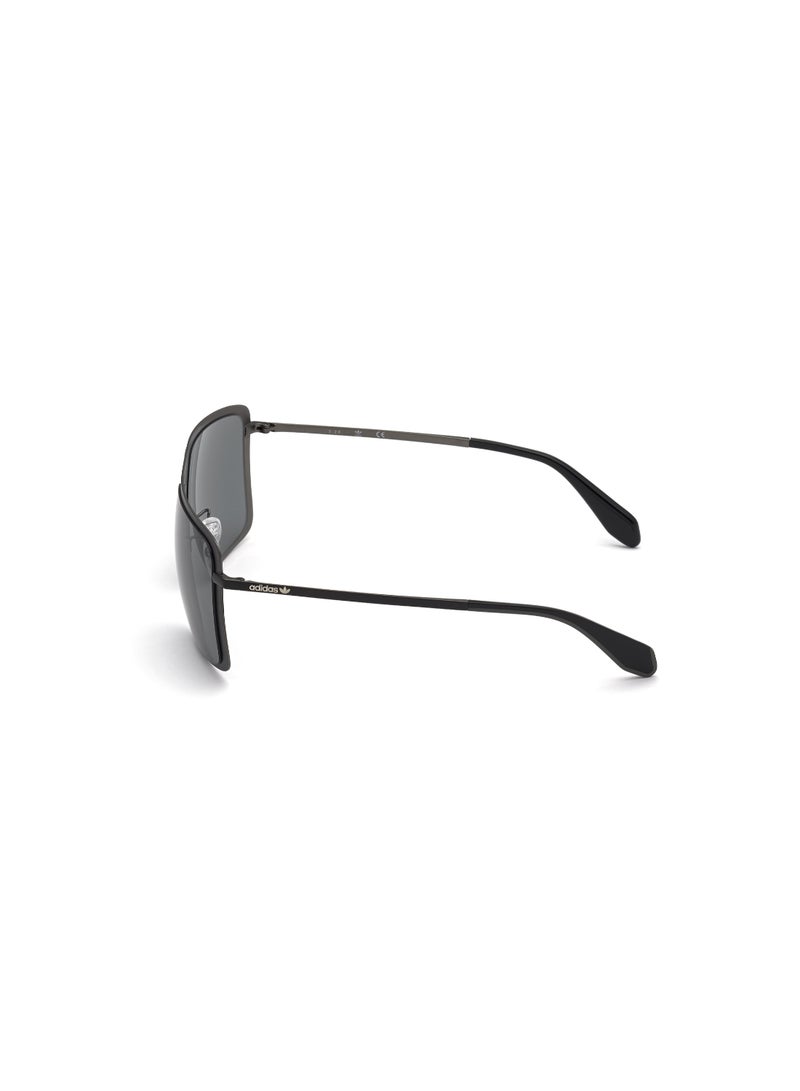 Men's UV Protection Navigator Shape Metal Sunglasses OR003601A60 - Lens Size: 60 Mm - Shiny Black