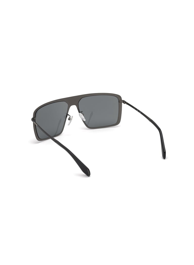 Men's UV Protection Navigator Shape Metal Sunglasses OR003601A60 - Lens Size: 60 Mm - Shiny Black