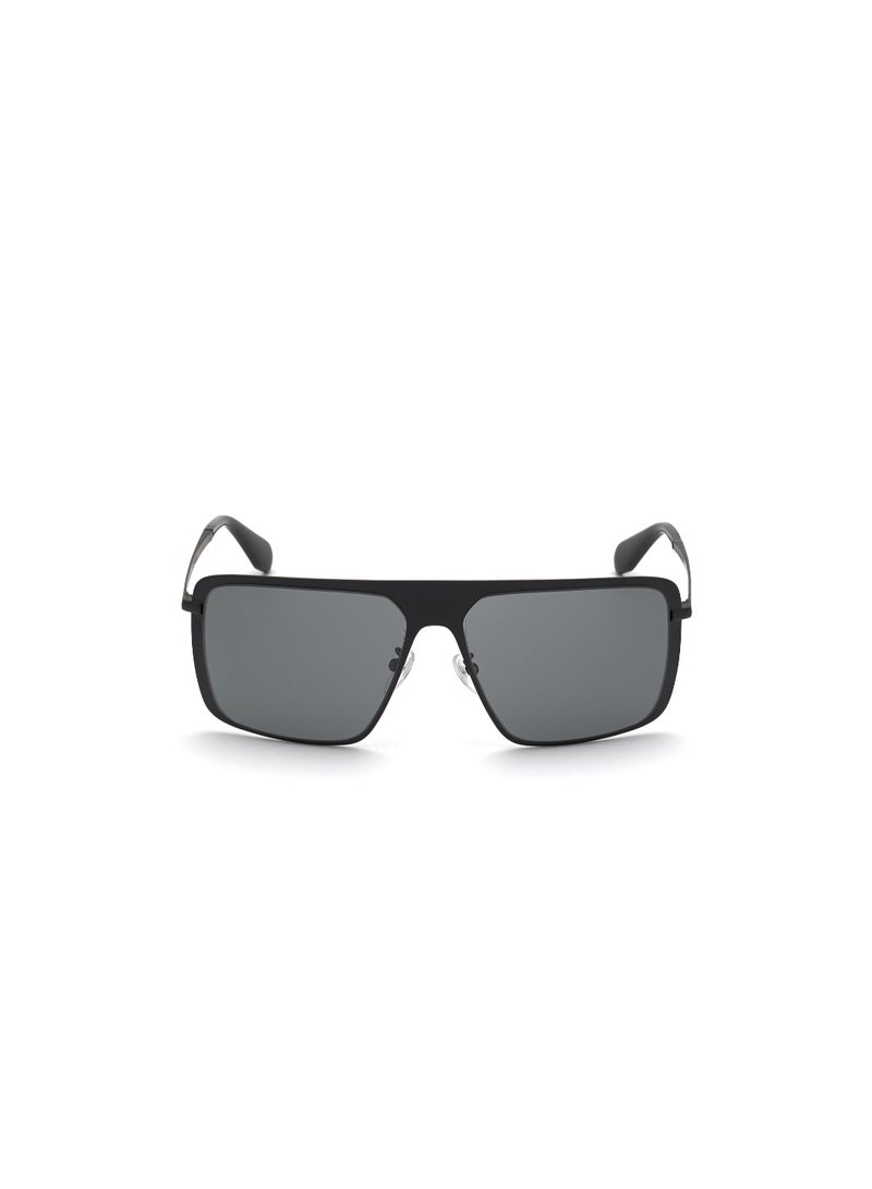 Men's UV Protection Navigator Shape Metal Sunglasses OR003601A60 - Lens Size: 60 Mm - Shiny Black