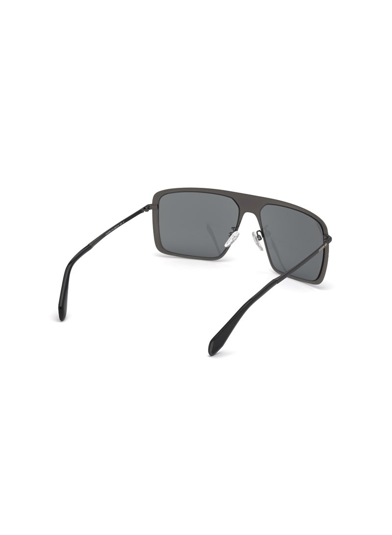 Men's UV Protection Navigator Shape Metal Sunglasses OR003601A60 - Lens Size: 60 Mm - Shiny Black