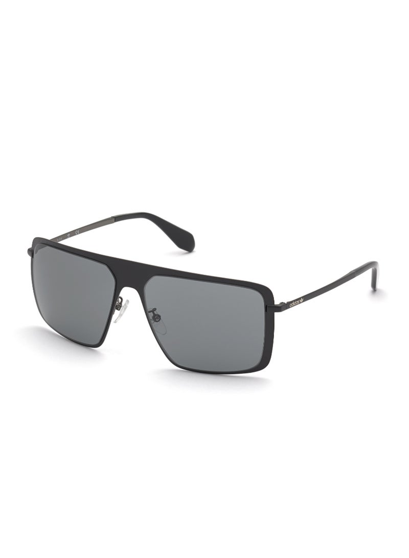 Men's UV Protection Navigator Shape Metal Sunglasses OR003601A60 - Lens Size: 60 Mm - Shiny Black