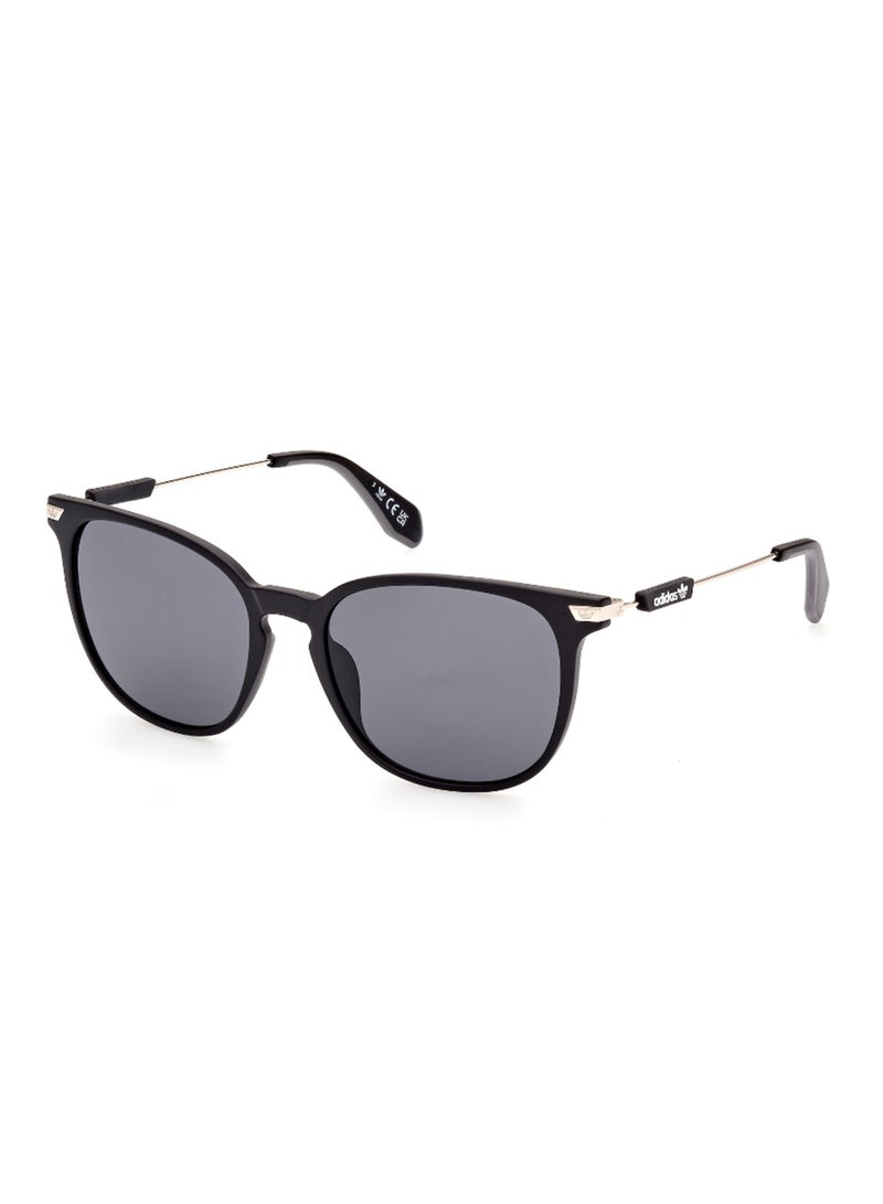 Unisex UV Protection Round Shape Plastic Sunglasses OR007402A55 - Lens Size: 55 Mm - Matte Black