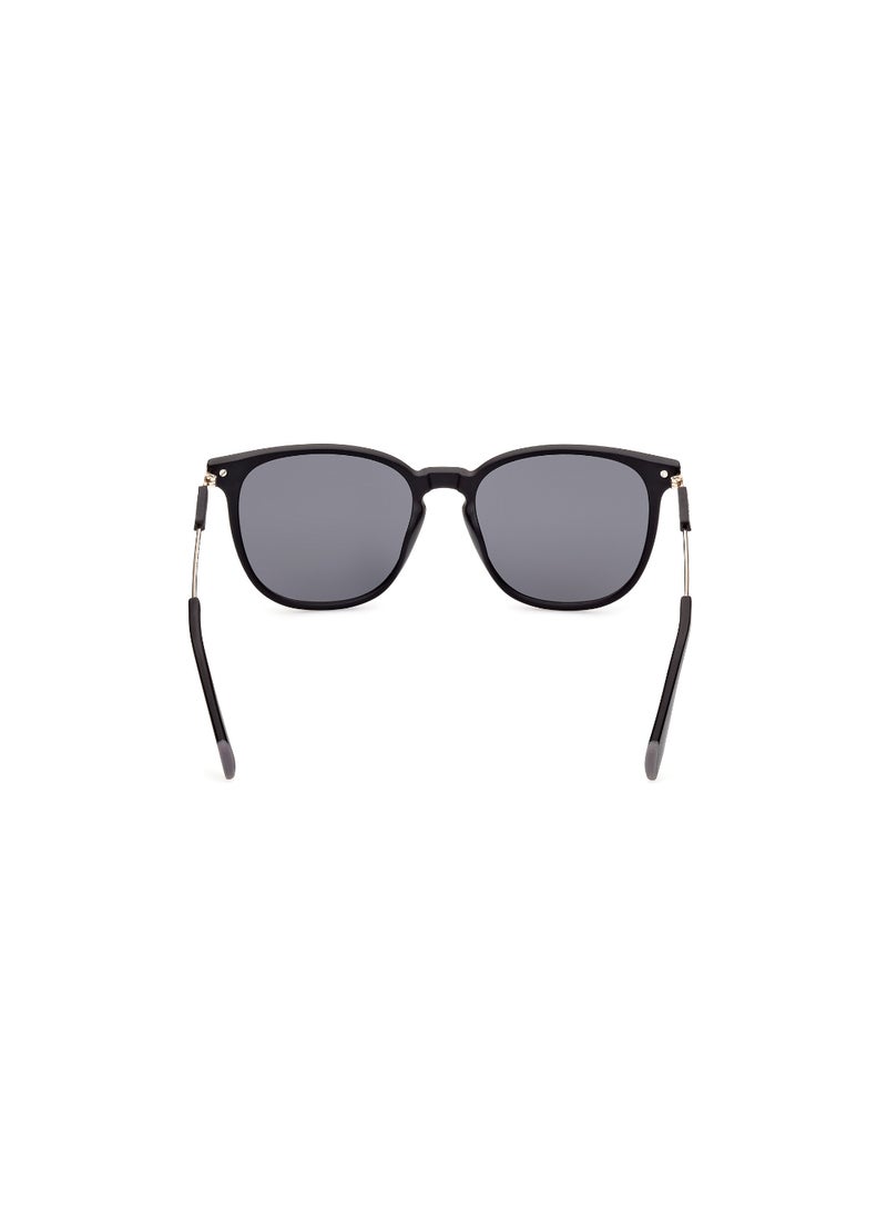 Unisex UV Protection Round Shape Plastic Sunglasses OR007402A55 - Lens Size: 55 Mm - Matte Black