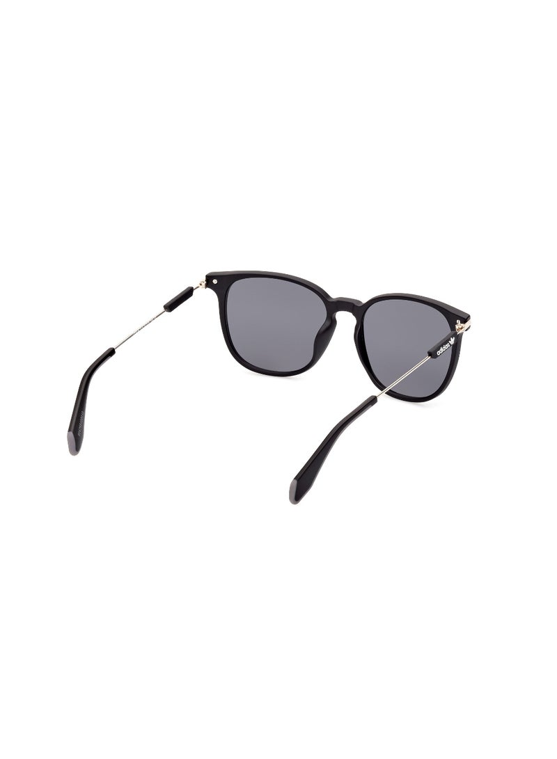 Unisex UV Protection Round Shape Plastic Sunglasses OR007402A55 - Lens Size: 55 Mm - Matte Black