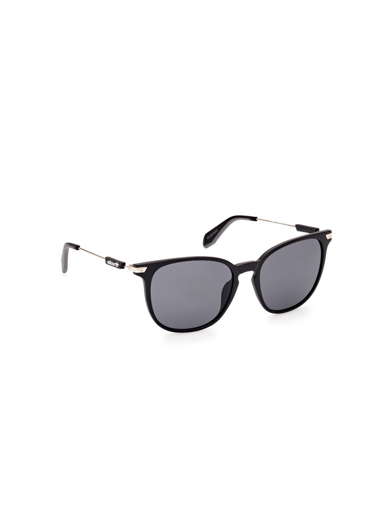 Unisex UV Protection Round Shape Plastic Sunglasses OR007402A55 - Lens Size: 55 Mm - Matte Black