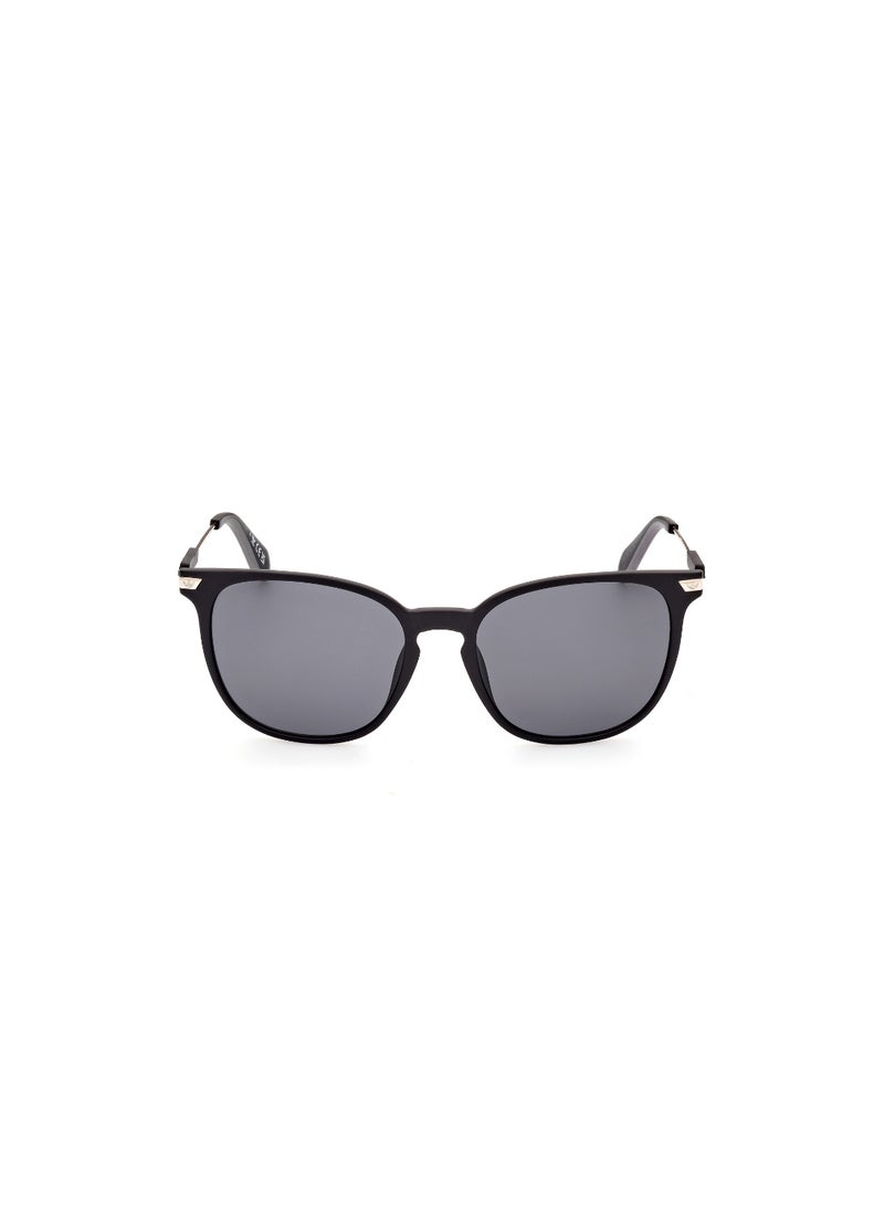 Unisex UV Protection Round Shape Plastic Sunglasses OR007402A55 - Lens Size: 55 Mm - Matte Black