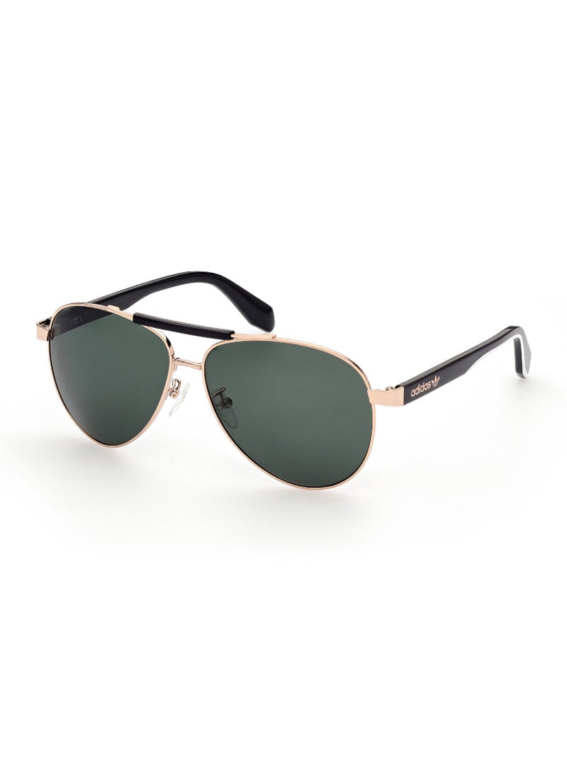 Men's UV Protection Pilot Shape Metal Sunglasses OR006328N59 - Lens Size: 59 Mm - Shiny Rose Gold