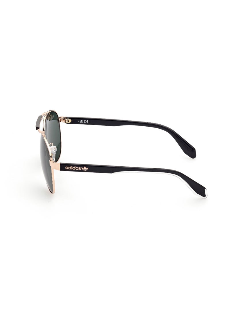 Men's UV Protection Pilot Shape Metal Sunglasses OR006328N59 - Lens Size: 59 Mm - Shiny Rose Gold