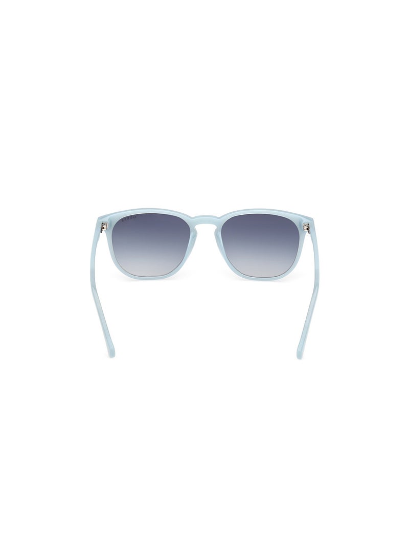 Men's UV Protection Round Shape Sunglasses - GU0006184W53 - Lens Size: 53 Mm - Shiny Light Blue