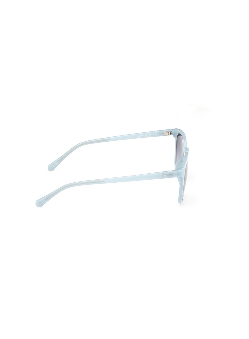 Men's UV Protection Round Shape Sunglasses - GU0006184W53 - Lens Size: 53 Mm - Shiny Light Blue