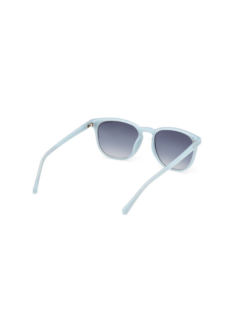 Men's UV Protection Round Shape Sunglasses - GU0006184W53 - Lens Size: 53 Mm - Shiny Light Blue