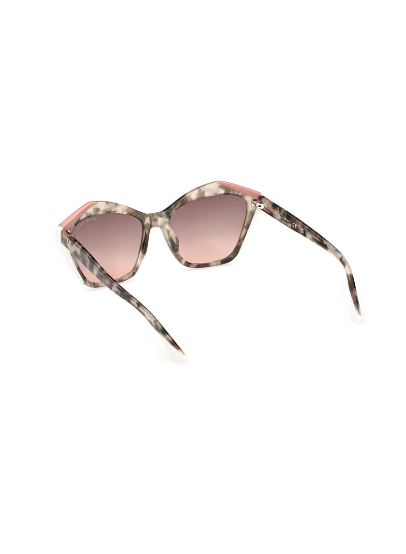 Women's UV Protection Asymmetrical Shape Acetate Sunglasses GM083295F59 - Lens Size: 59 Mm - Light Green