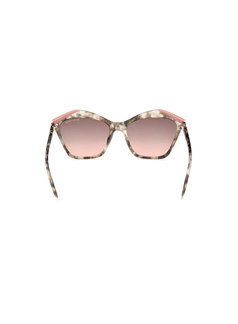 Women's UV Protection Asymmetrical Shape Acetate Sunglasses GM083295F59 - Lens Size: 59 Mm - Light Green