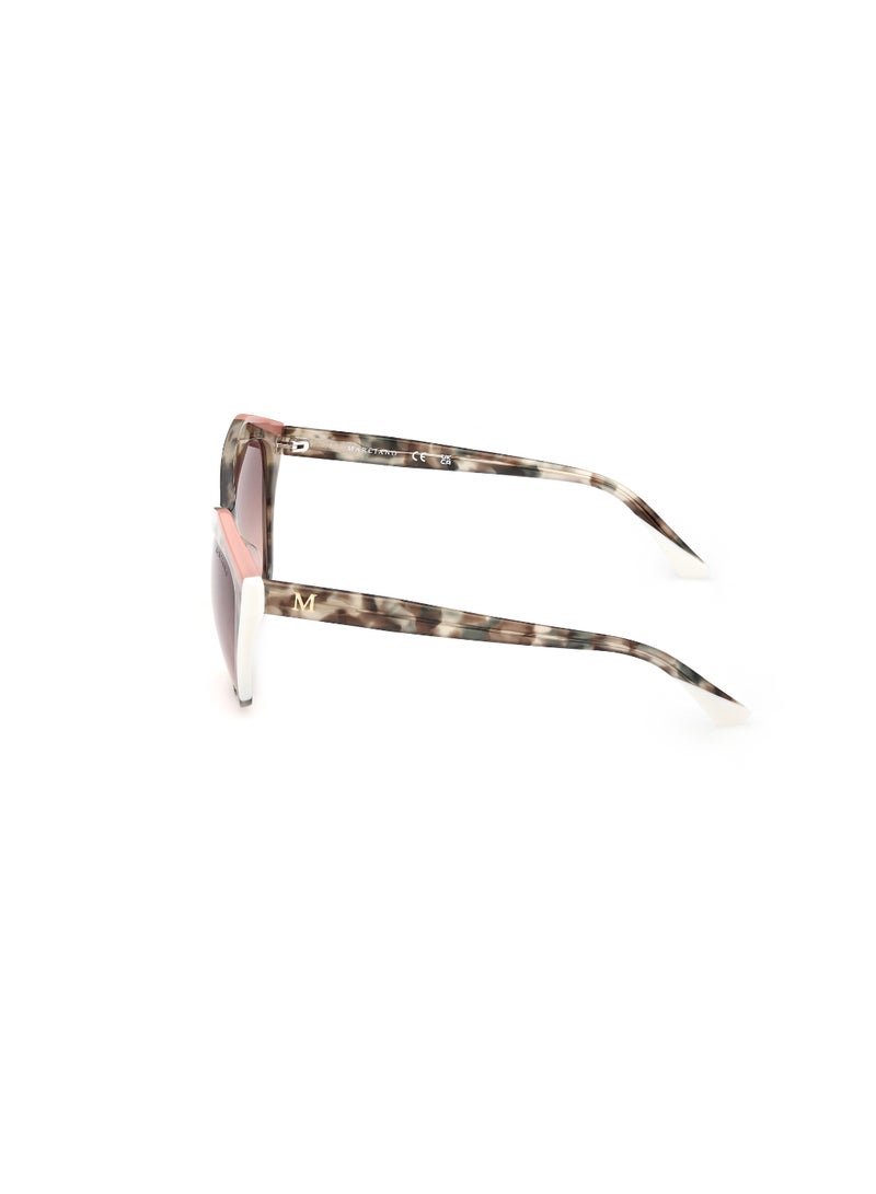 Women's UV Protection Asymmetrical Shape Acetate Sunglasses GM083295F59 - Lens Size: 59 Mm - Light Green