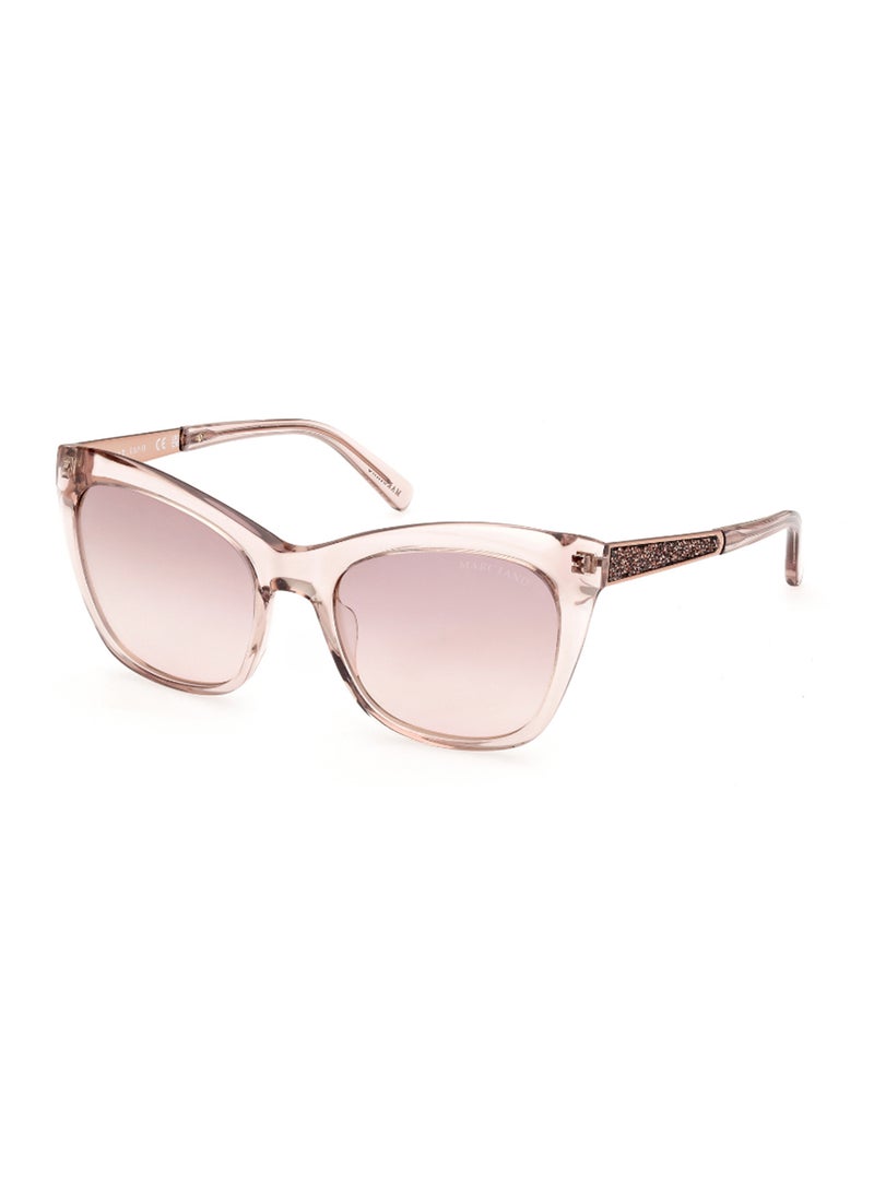 Women's Mirrored Square Shape Acetate Sunglasses GM080574Z55 - Lens Size: 55 Mm - Pink