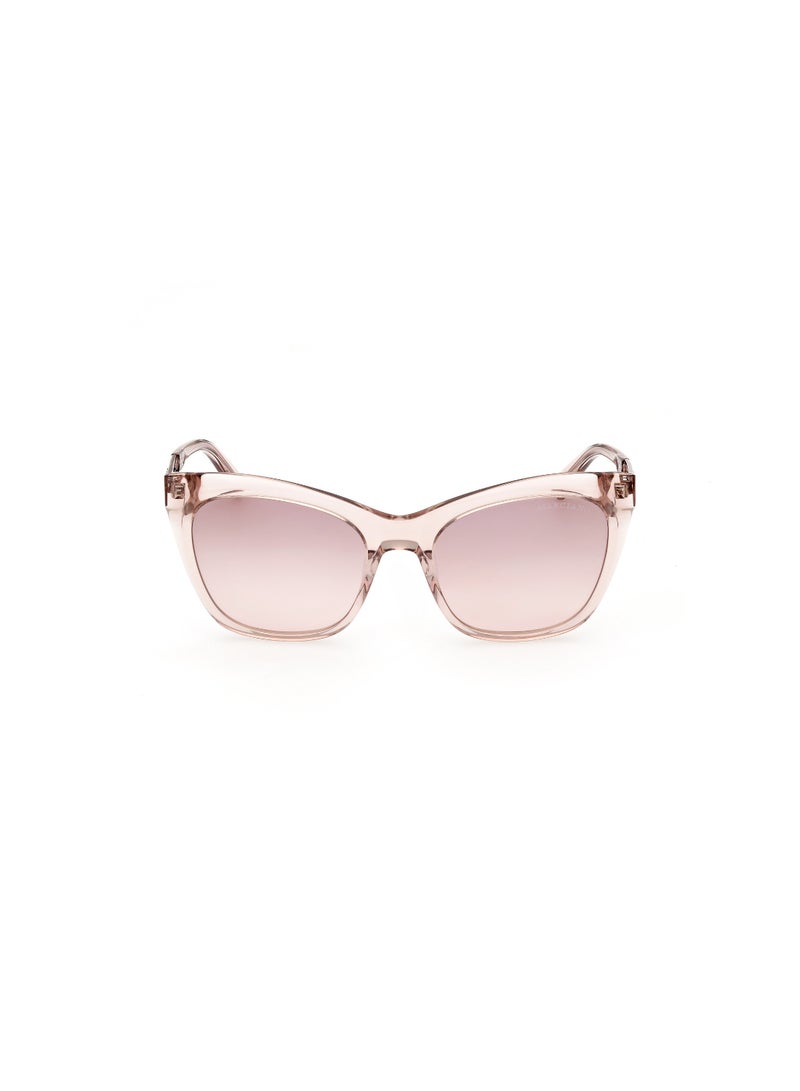 Women's Mirrored Square Shape Acetate Sunglasses GM080574Z55 - Lens Size: 55 Mm - Pink