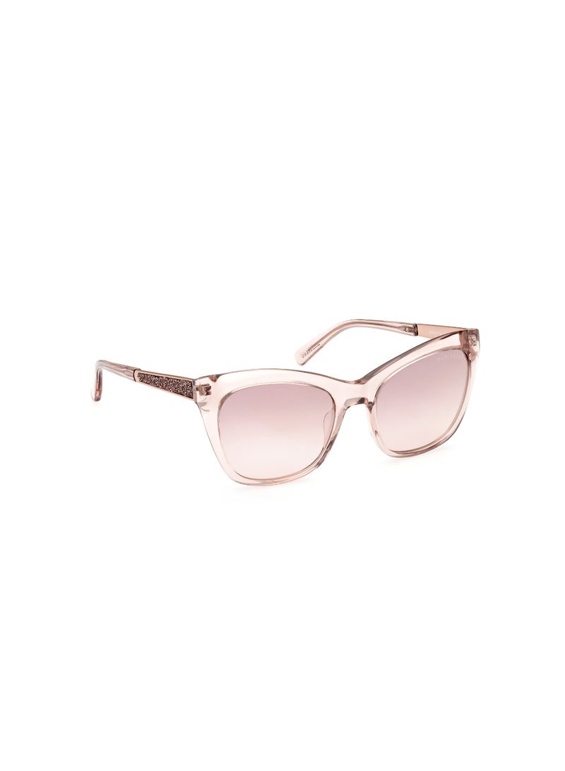 Women's Mirrored Square Shape Acetate Sunglasses GM080574Z55 - Lens Size: 55 Mm - Pink
