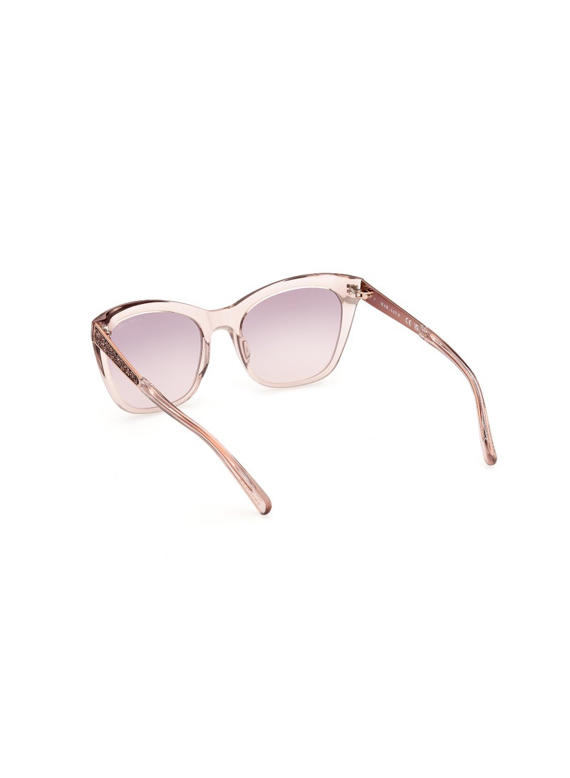 Women's Mirrored Square Shape Acetate Sunglasses GM080574Z55 - Lens Size: 55 Mm - Pink