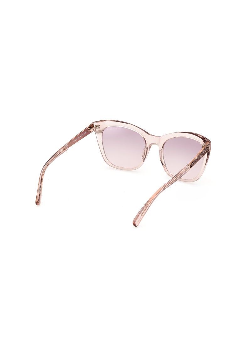 Women's Mirrored Square Shape Acetate Sunglasses GM080574Z55 - Lens Size: 55 Mm - Pink