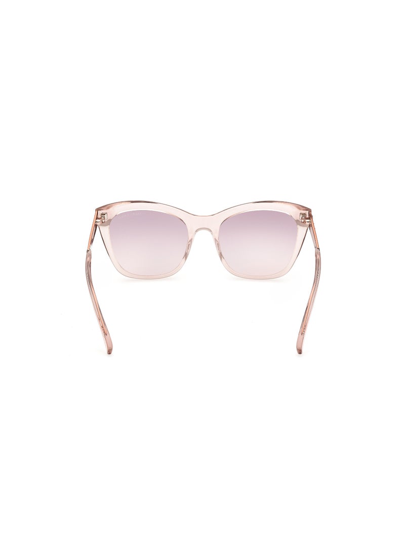 Women's Mirrored Square Shape Acetate Sunglasses GM080574Z55 - Lens Size: 55 Mm - Pink