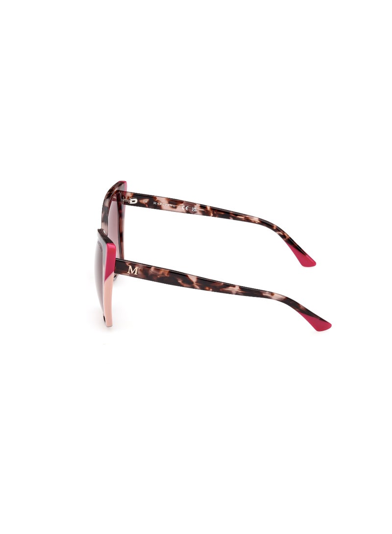 Women's UV Protection Butterfly Shape Acetate Sunglasses GM083174T58 - Lens Size: 58 Mm - Pink