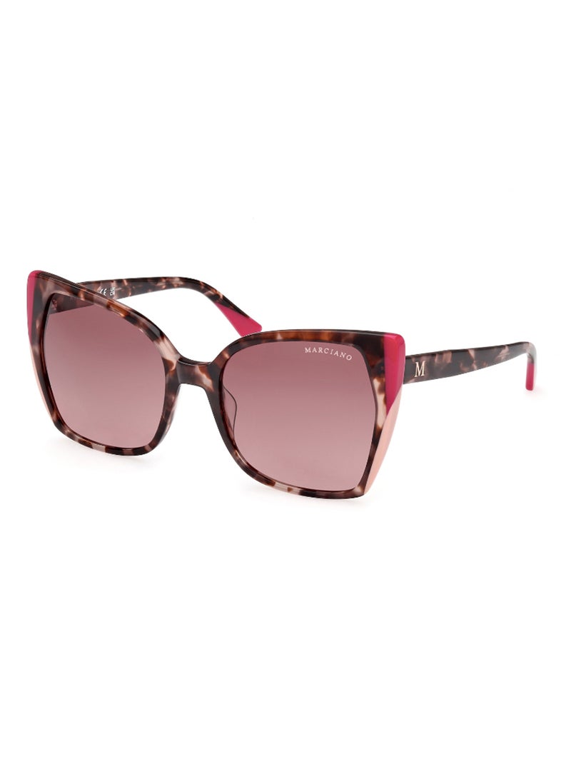 Women's UV Protection Butterfly Shape Acetate Sunglasses GM083174T58 - Lens Size: 58 Mm - Pink