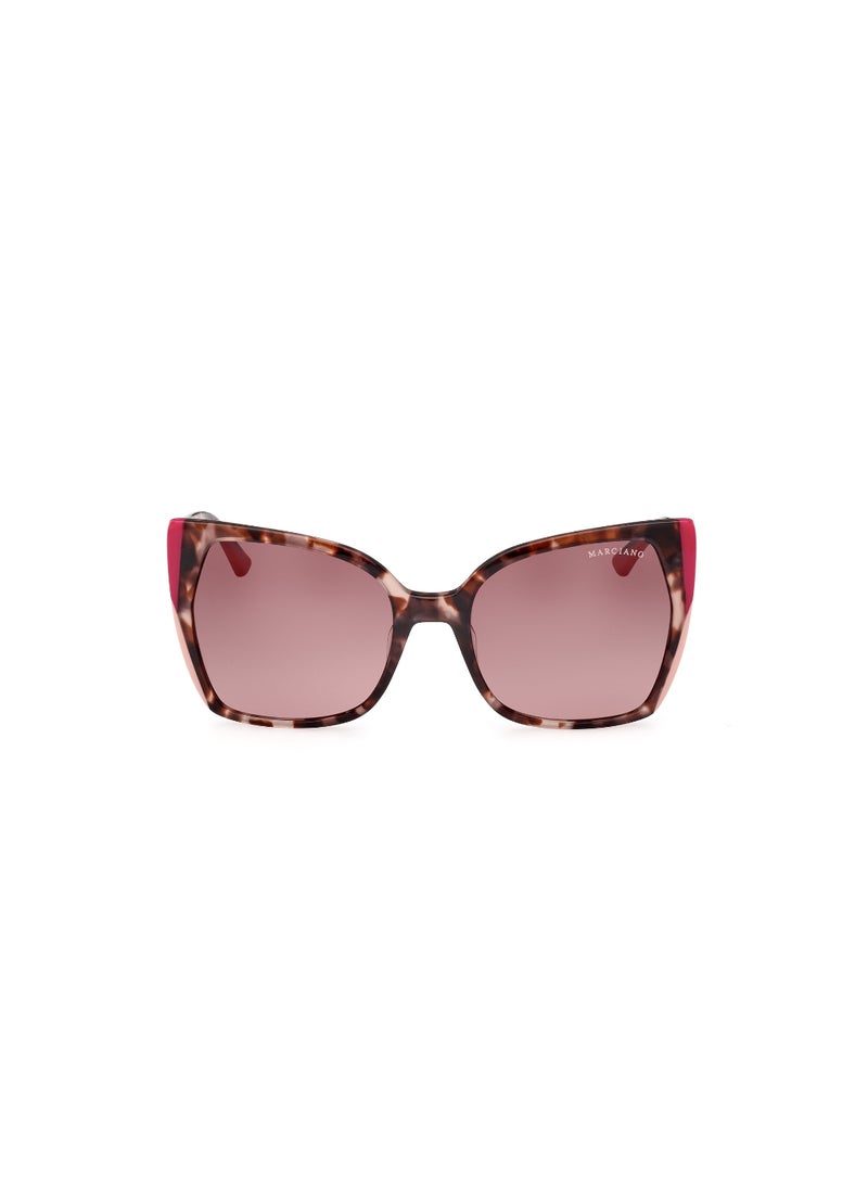 Women's UV Protection Butterfly Shape Acetate Sunglasses GM083174T58 - Lens Size: 58 Mm - Pink