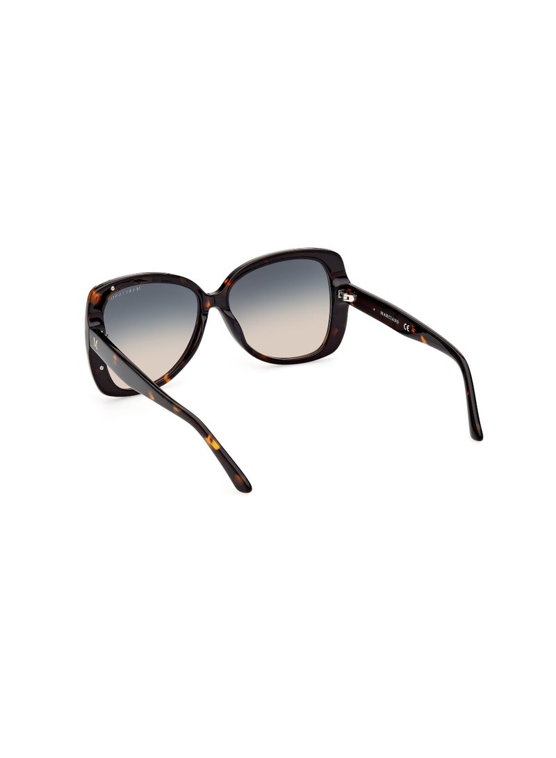 Women's UV Protection Butterfly Shape Acetate Sunglasses GM082152P57 - Lens Size: 57 Mm - Dark Havana