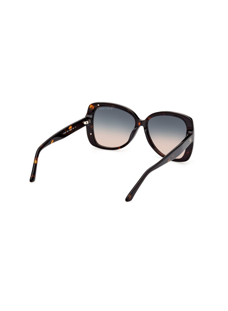 Women's UV Protection Butterfly Shape Acetate Sunglasses GM082152P57 - Lens Size: 57 Mm - Dark Havana