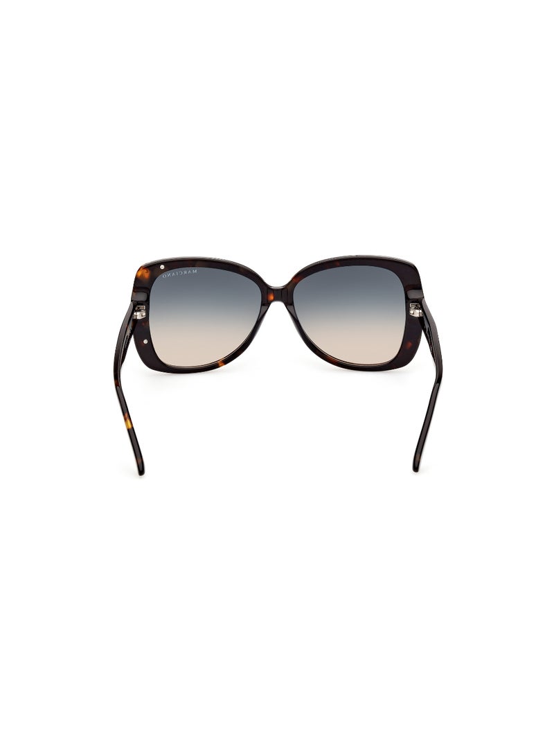 Women's UV Protection Butterfly Shape Acetate Sunglasses GM082152P57 - Lens Size: 57 Mm - Dark Havana