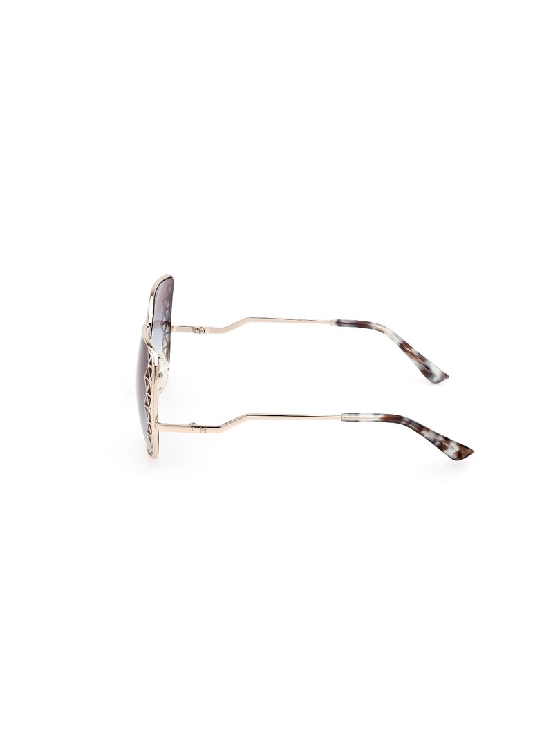 Women's UV Protection Square Shape Metal Sunglasses GM082933W59 - Lens Size: 59 Mm - Gold
