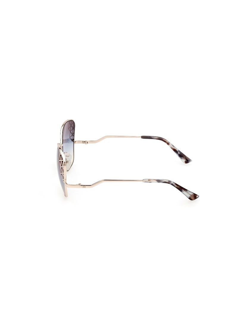 Women's UV Protection Butterfly Shape Metal Sunglasses GM083033W61 - Lens Size: 61 Mm - Gold