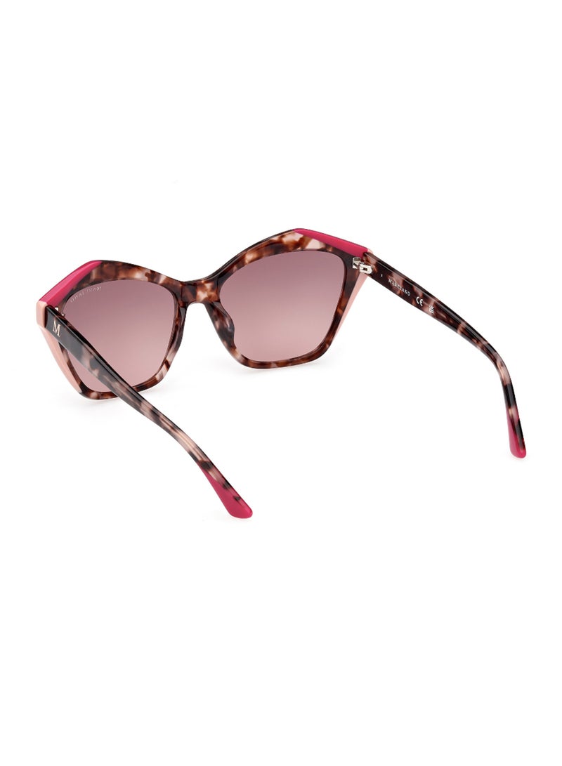 Women's UV Protection Asymmetrical Shape Acetate Sunglasses GM083274T59 - Lens Size: 59 Mm - Pink