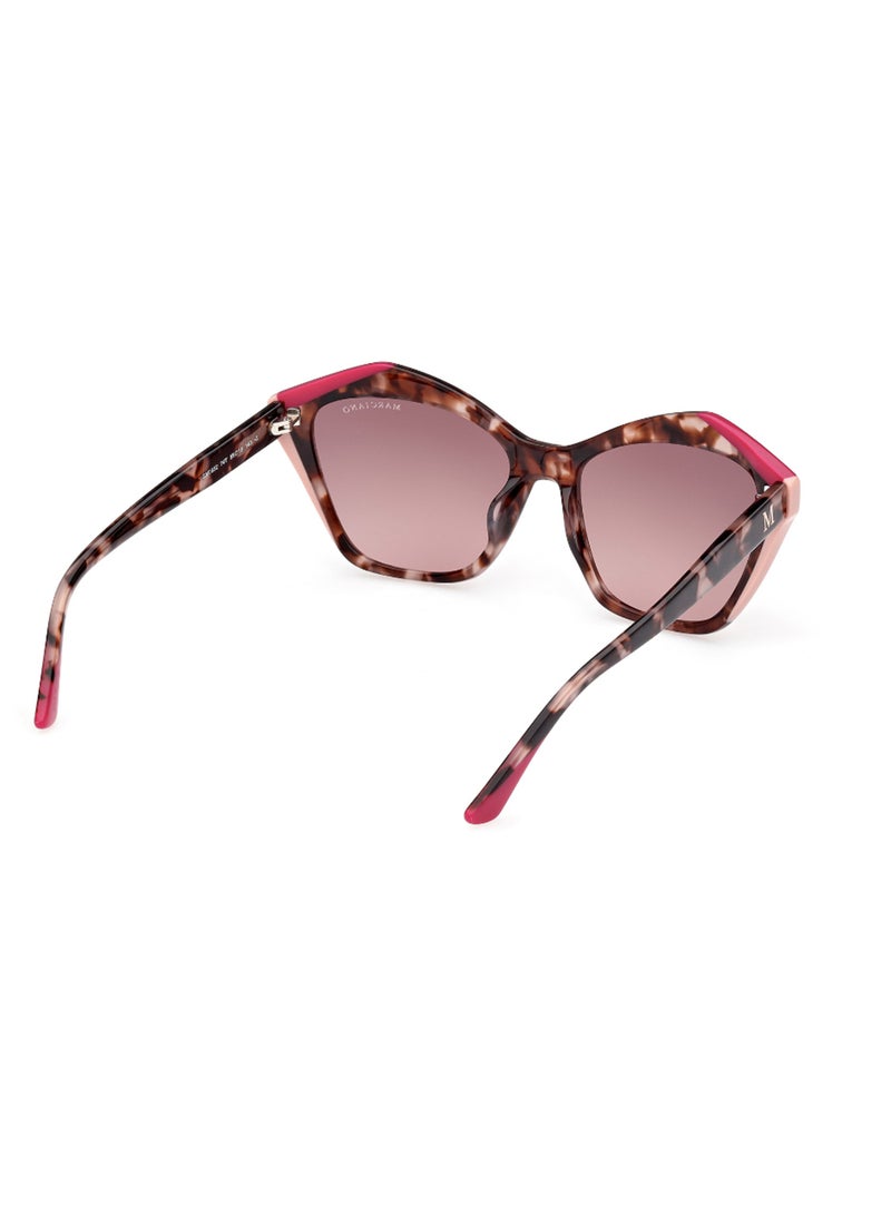 Women's UV Protection Asymmetrical Shape Acetate Sunglasses GM083274T59 - Lens Size: 59 Mm - Pink