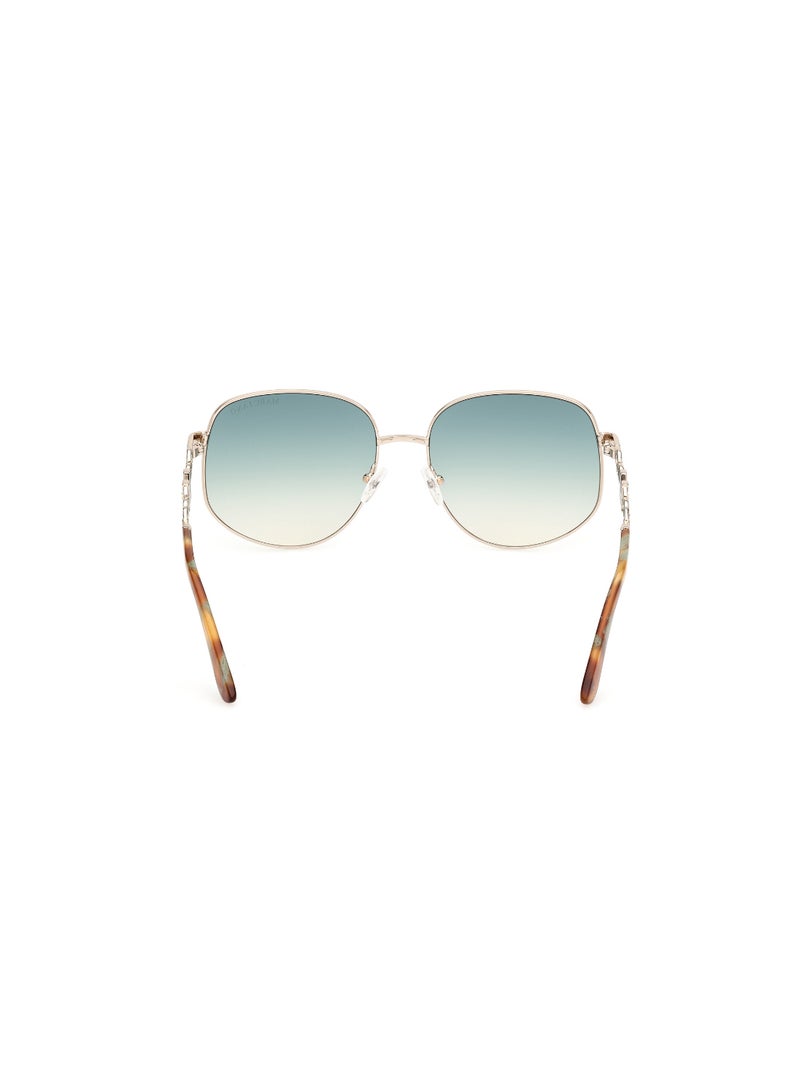 Women's UV Protection Round Shape Metal Sunglasses GM0000332P59 - Lens Size: 59 Mm - Gold