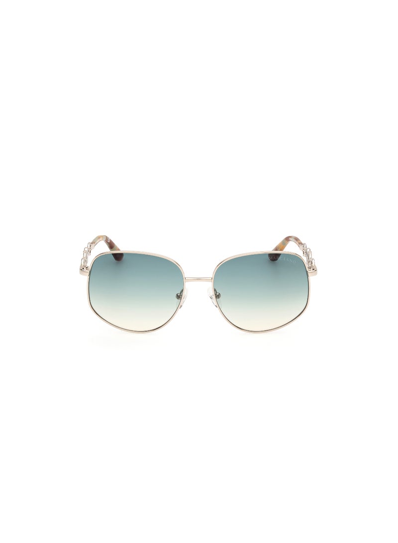 Women's UV Protection Round Shape Metal Sunglasses GM0000332P59 - Lens Size: 59 Mm - Gold