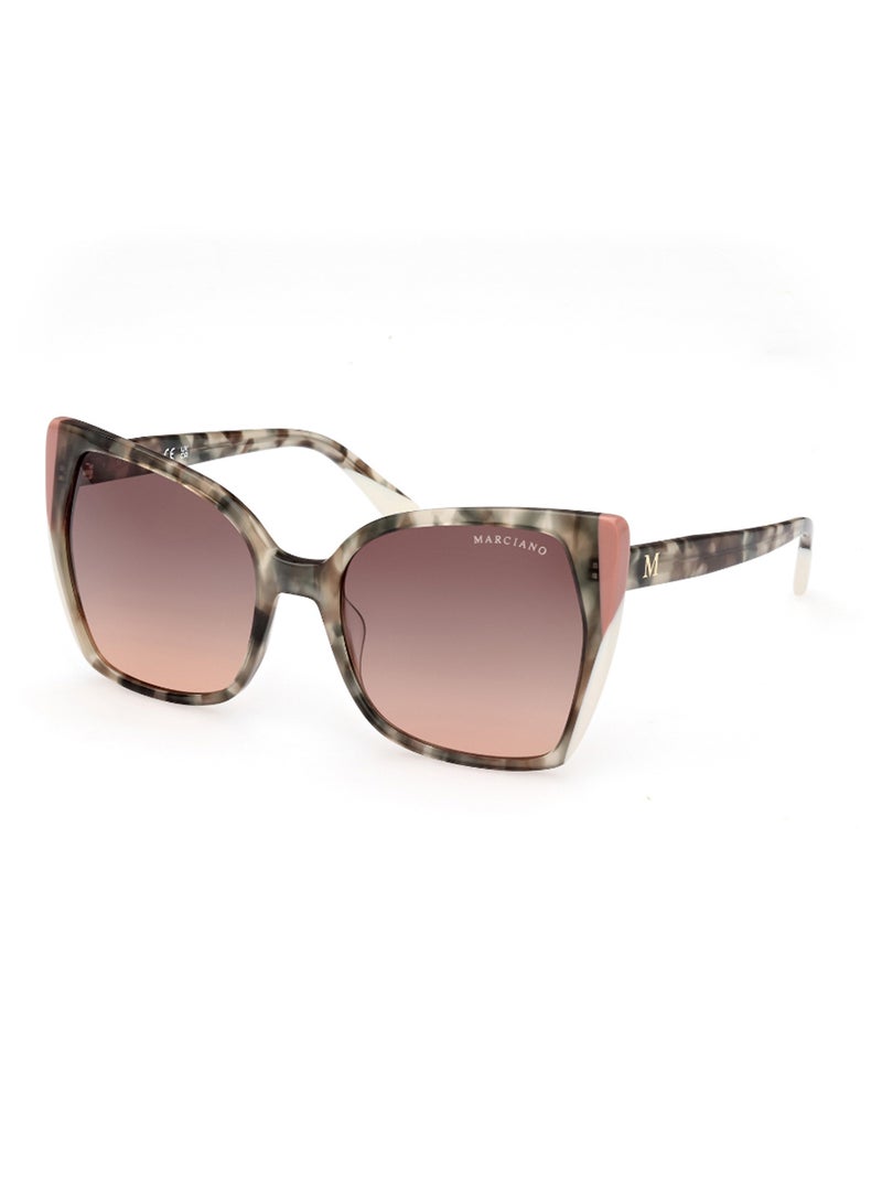 Women's UV Protection Butterfly Shape Acetate Sunglasses GM083195F58 - Lens Size: 58 Mm - Light Green