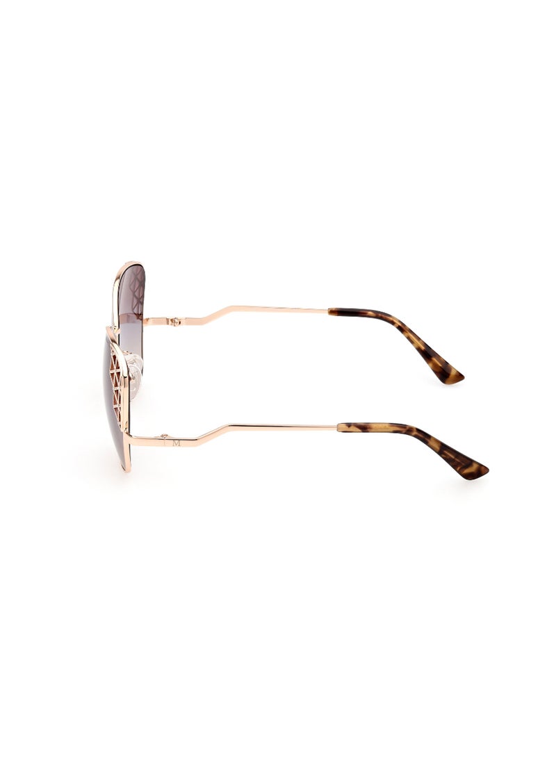 Women's UV Protection Butterfly Shape Metal Sunglasses GM083028F61 - Lens Size: 61 Mm - Shiny Rose Gold