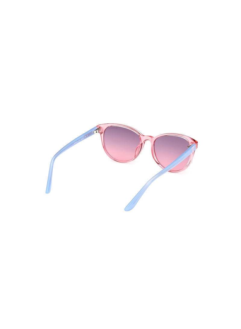 Girls UV Protection Cat Eye Shape Sunglasses - GU0012672Z49 - Lens Size: 49 Mm - Shiny Dark Pink