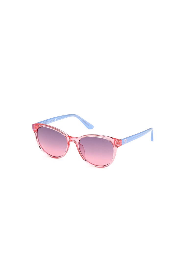 Girls UV Protection Cat Eye Shape Sunglasses - GU0012672Z49 - Lens Size: 49 Mm - Shiny Dark Pink