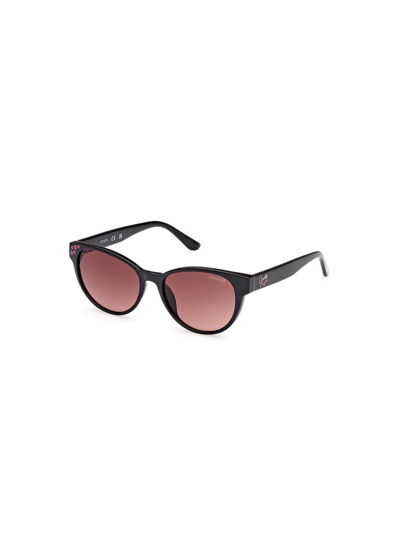 Girls UV Protection Cat Eye Shape Sunglasses - GU0012801F49 - Lens Size: 49 Mm - Shiny Black