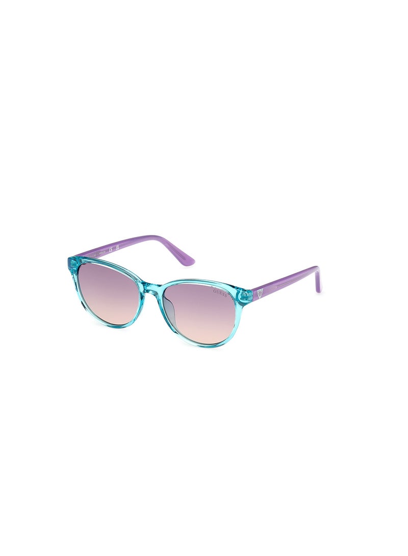 Girls UV Protection Cat Eye Shape Sunglasses - GU0012687Z49 - Lens Size: 49 Mm - Shiny Turquoise