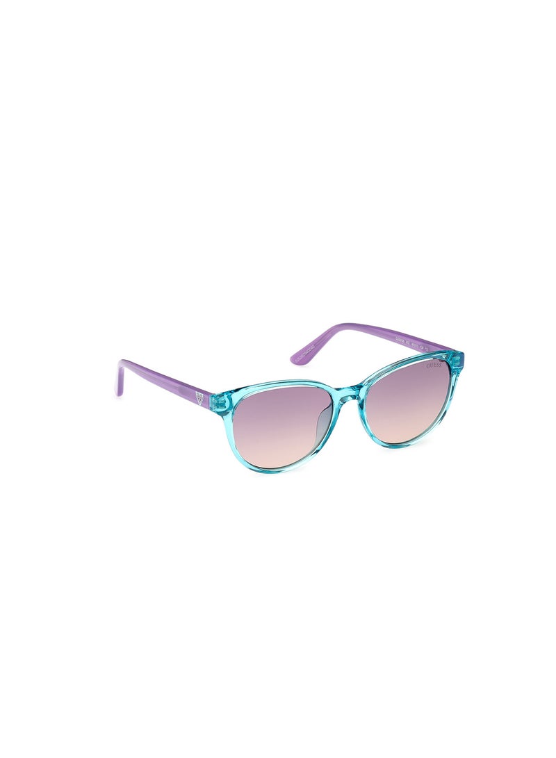 Girls UV Protection Cat Eye Shape Sunglasses - GU0012687Z49 - Lens Size: 49 Mm - Shiny Turquoise